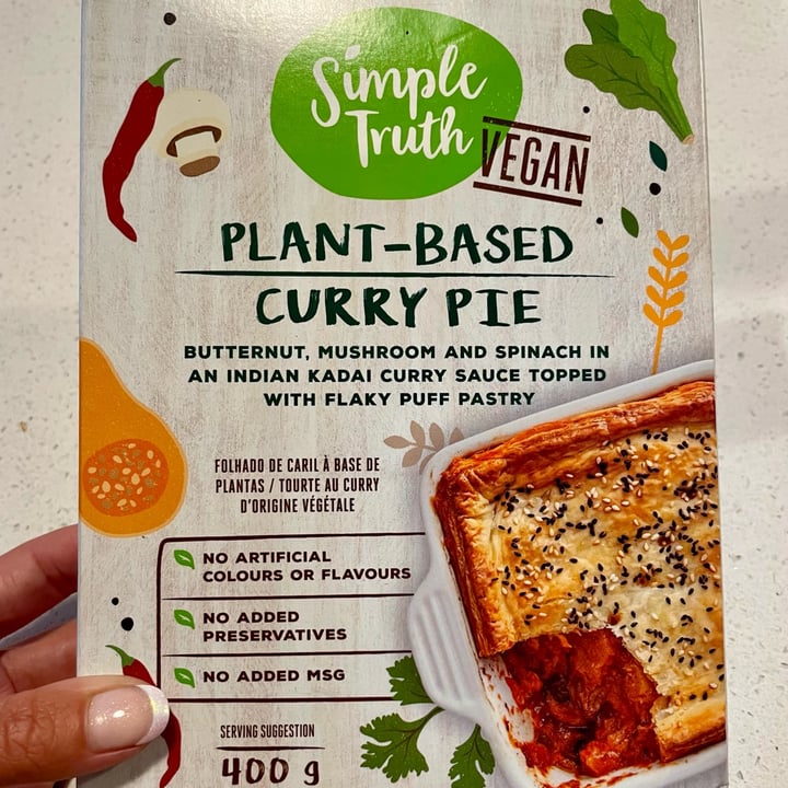 photo of Simple Truth Plant-Based Curry Pie shared by @rozanne on  23 Jan 2023 - review