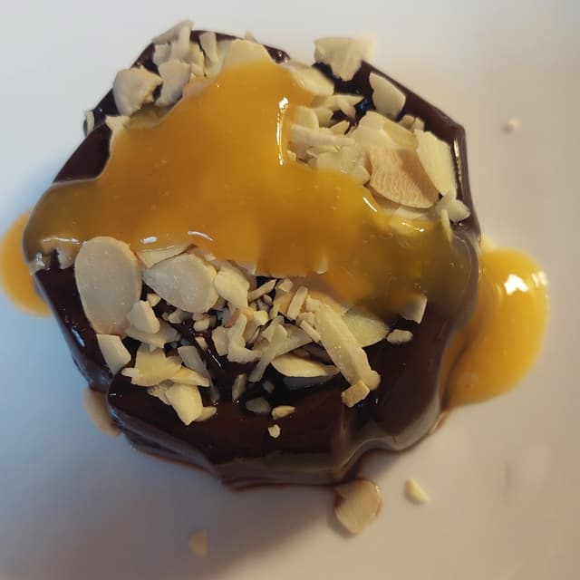 Photo of the dish “Budino al Cioccolato con crema di cachi”