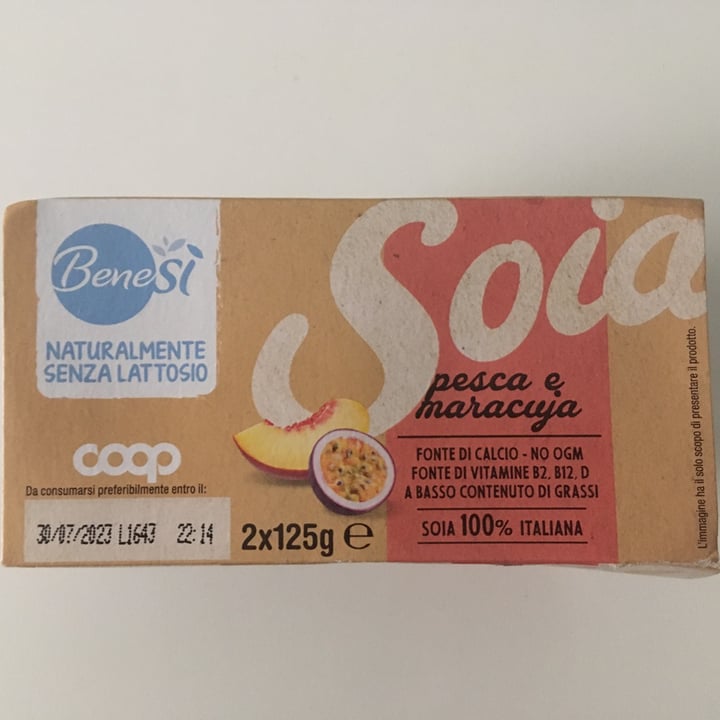photo of Bene.Si coop Yogurt Soia Pesca E Maracuja shared by @marghecassius on  30 Jun 2023 - review