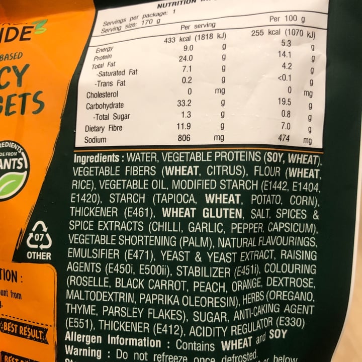 photo of First Pride Green Series Spicy Nuggets (Plant-Based) shared by @m1tch9i on  19 May 2023 - review