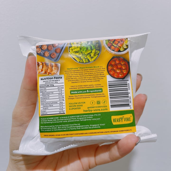 photo of HerbYvore HerbYvore Plant Protein Block shared by @veggiexplorer on  08 Mar 2023 - review