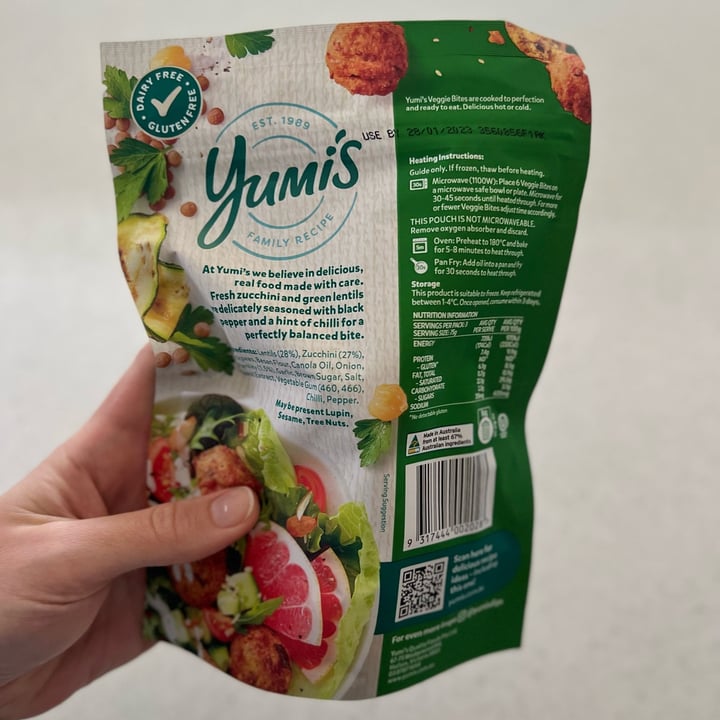 photo of Yumi's Veggie Bites Zucchini & Lentil shared by @jess-m-wright on  09 Jan 2023 - review