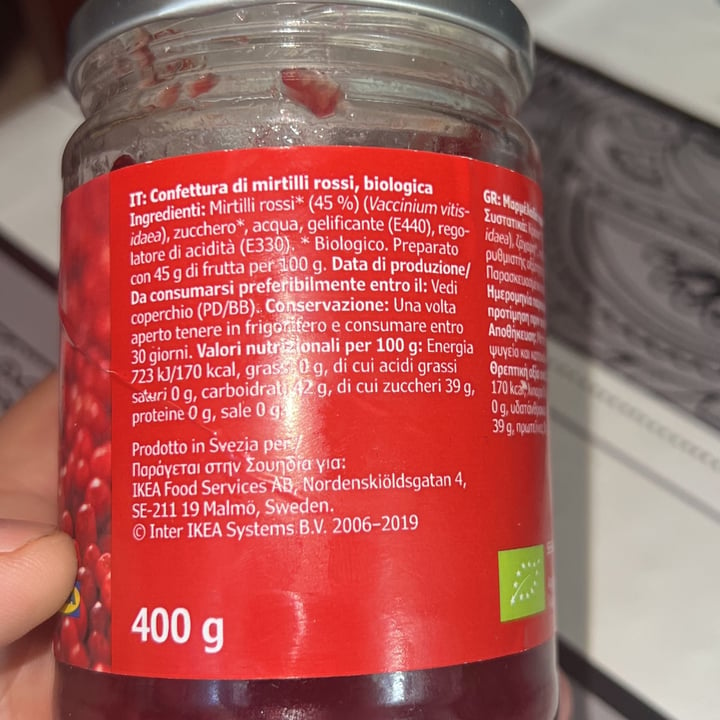 photo of Ekologisk Sylt Lingon, Lingonberry Jam shared by @mistersimpatia on  11 May 2023 - review