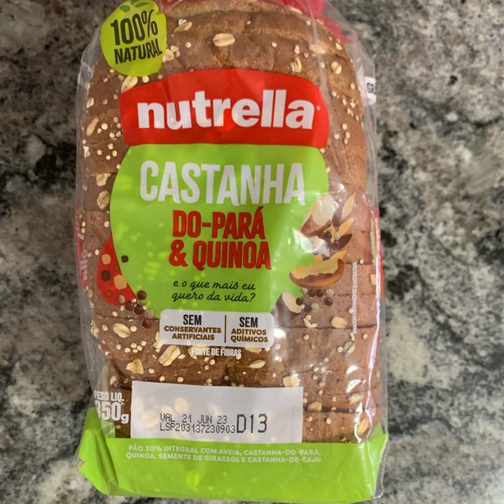 photo of Nutrella Pão com castanha do para e quinoa shared by @vimauro on  30 May 2023 - review