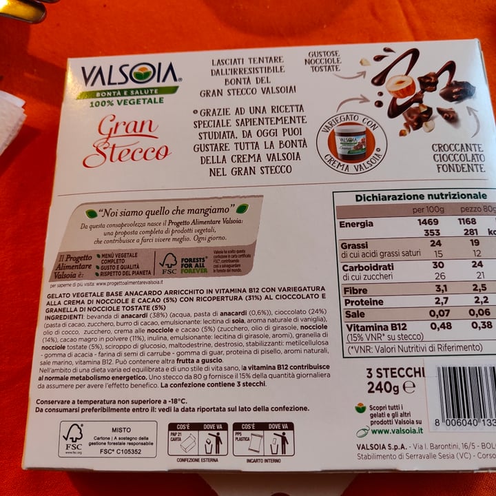photo of Valsoia Gelato gran stecco shared by @gilazza on  11 Jun 2023 - review
