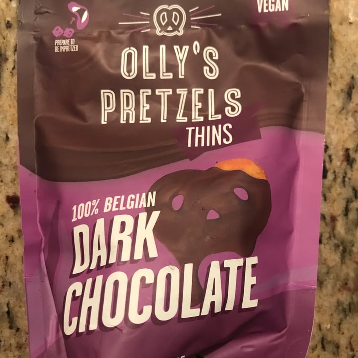 photo of Olly's Pretzels Dark Chocolate Thins shared by @debralovesveg on  09 Jan 2023 - review