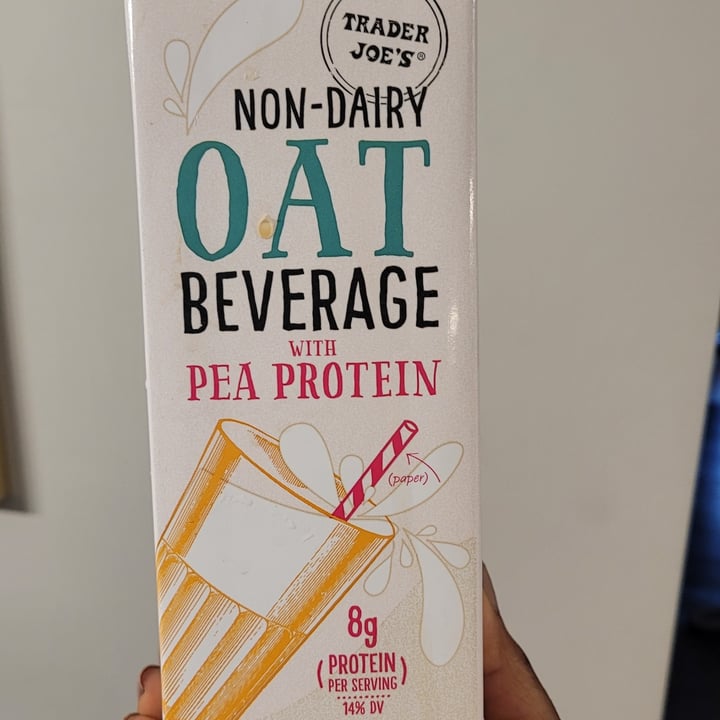 photo of Trader Joe's oat beverage with pea protein shared by @theveglife on  27 May 2023 - review