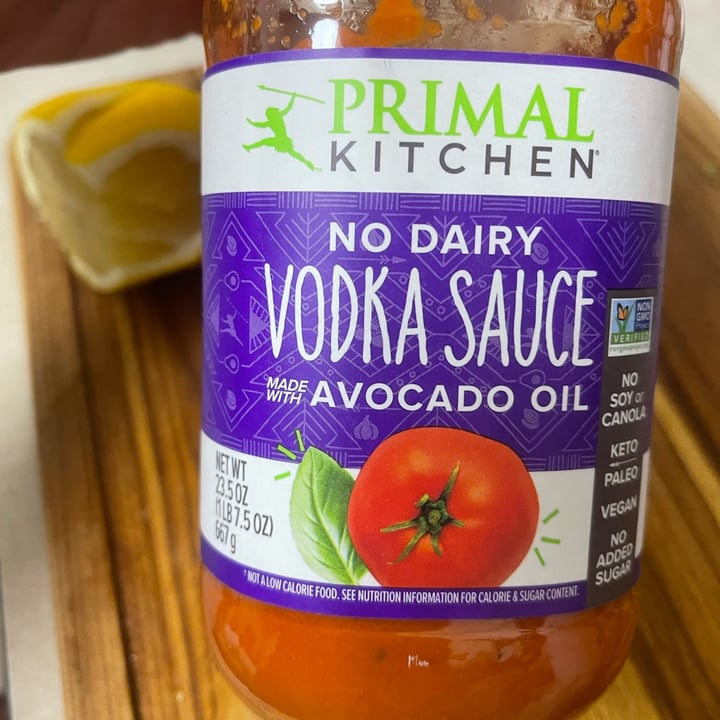 photo of Primal Kitchen No dairy vodka sauce shared by @triciaa on  14 Feb 2023 - review