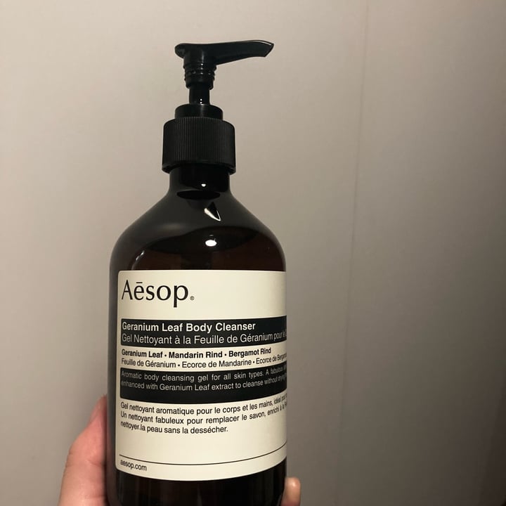 photo of Aēsop Geranium Leaf Body Cleanser shared by @kathedrals on  23 Jul 2023 - review