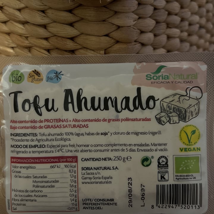 photo of Soria Natural Tofu Ahumado (smoked Tofu) shared by @gatoenpijama on  30 May 2023 - review