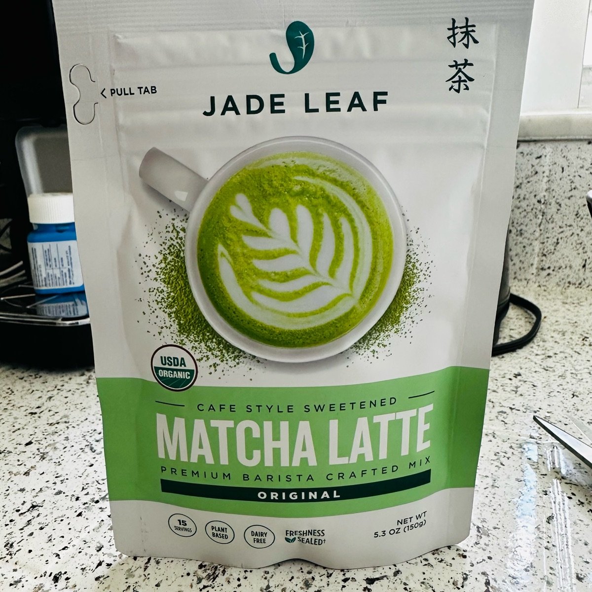 Jade Leaf Organic Matcha Latte Mix - Cafe Style Sweetened Blend - Sweet Matcha Green Tea Powder (5.3 Ounce)