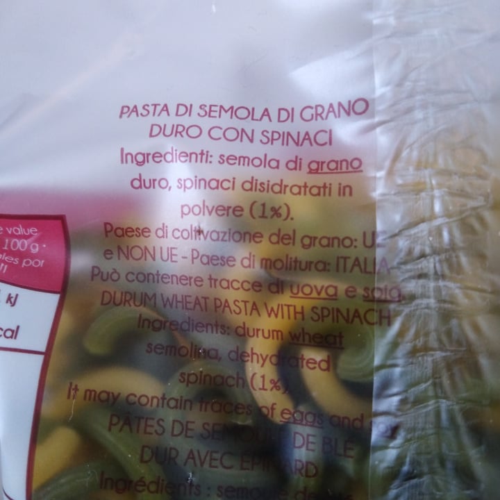 photo of Andalini pasta di semola con spinaci shared by @francescovegan on  07 Apr 2023 - review