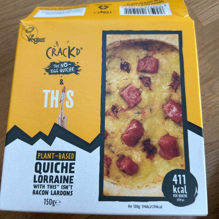 photo of Crackd Cracked quiche Lorraine shared by @veganarian-yogi on  08 Jun 2023 - review