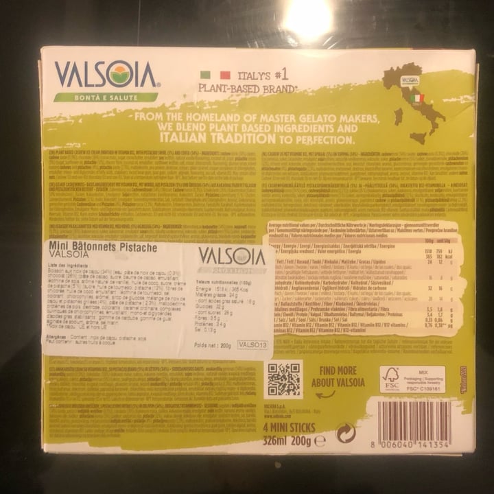 photo of Valsoia Plant-Based Gelato Mini Triple Pistachio Made With Cashew shared by @raffamarini on  08 Aug 2023 - review