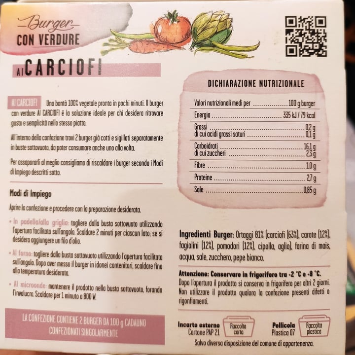 photo of Cottintavola Burger con verdure ai carciofi shared by @fra-ncy on  08 Mar 2023 - review