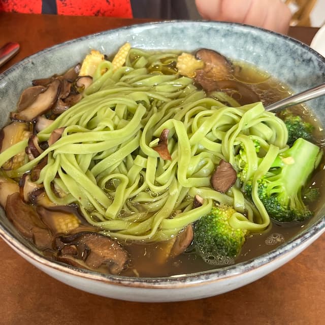 Photo of the dish “noodles in truffle mushroom soup”