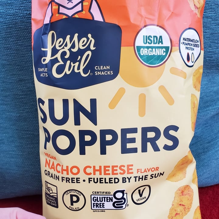 photo of Lesser Evil Snacks Sun Poppers Vegan Nacho Cheese shared by @ashwickety on  25 Feb 2023 - review