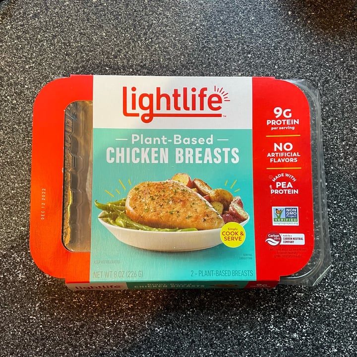 photo of Lightlife plant-based chicken breasts shared by @shmoopsify on  17 Jan 2023 - review