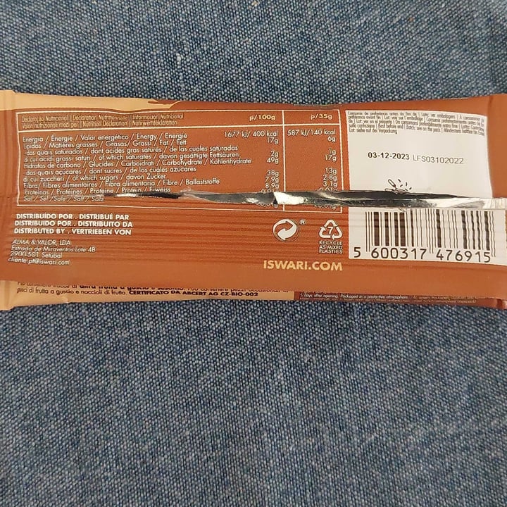 photo of Iswari Buddha Energy Bar Maca Vainilla shared by @massimo91 on  05 Mar 2023 - review