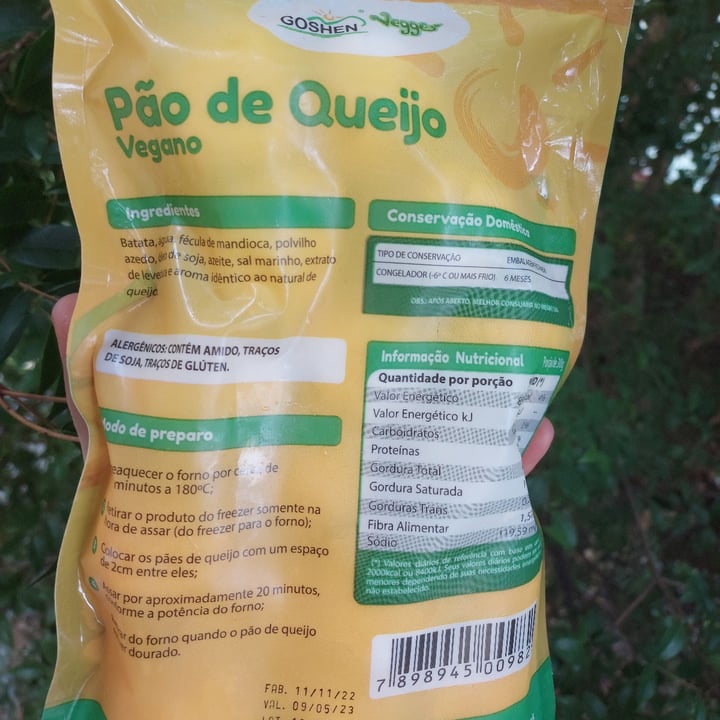 photo of Goshen Vegges Pão De Queijo shared by @audreynunes on  17 Jan 2023 - review