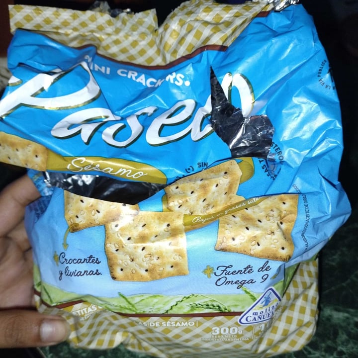 photo of Molino Cañuelas Galletitas con Sesamo Mini Crackers Paseo shared by @valerialaime on  29 Mar 2023 - review