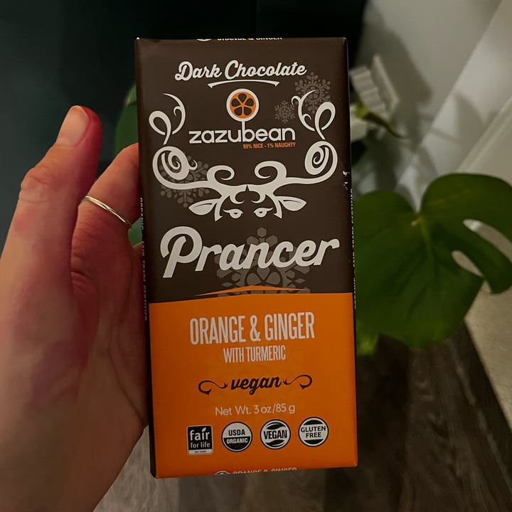 photo of Zazubean Organic Chocolates Orange and Ginger Dark Chocolate shared by @becs10 on  18 Dec 2022 - review