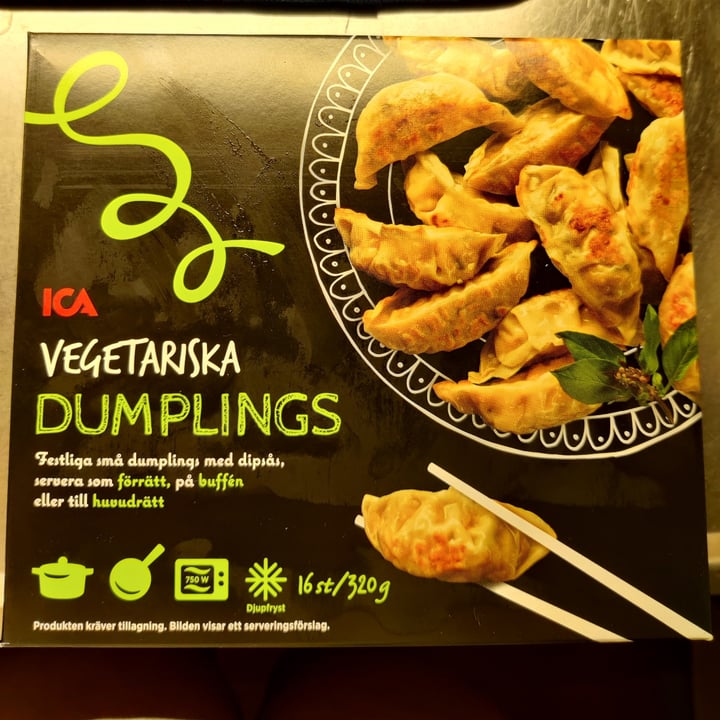 photo of ICA vegetariska dumplings shared by @enkelvegan on  02 Jan 2023 - review