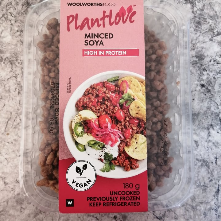 photo of Woolworths Food Plant Love Minced Soya shared by @beverley77 on  29 Dec 2022 - review