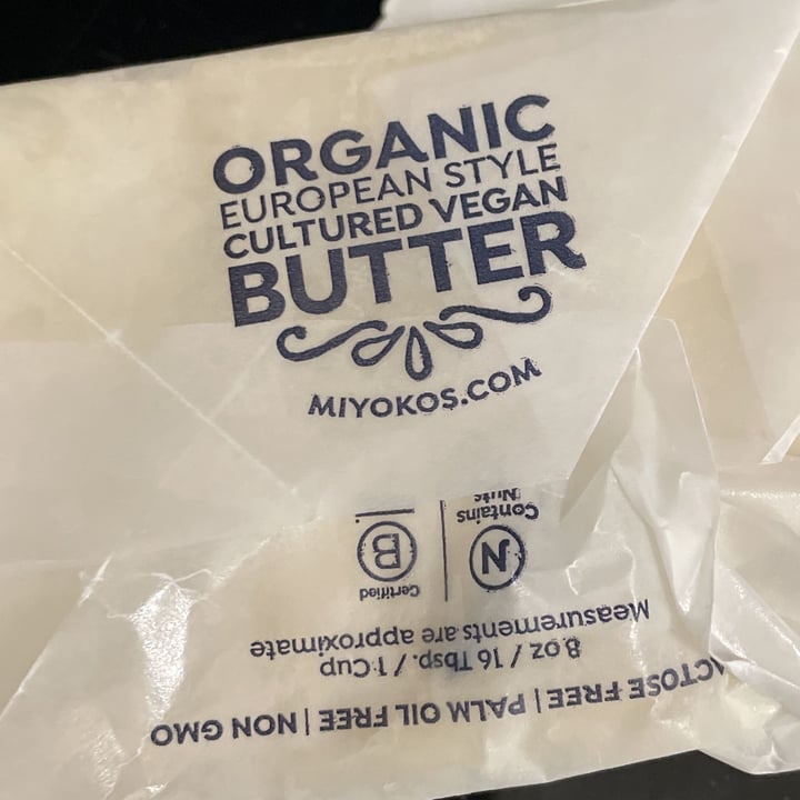 photo of Miyoko's Creamery European style cultured vegan butter shared by @claudiah on  22 Jun 2023 - review