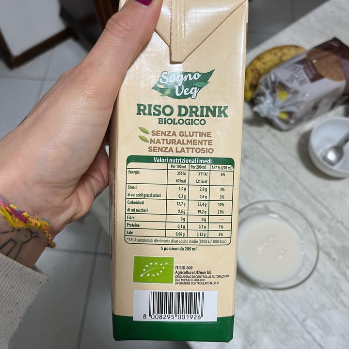 photo of Sogno veg Riso drink biologico shared by @silia on  02 May 2023 - review