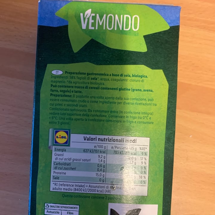 photo of Vemondo Bio Tofu Klassik shared by @lamonnalinda on  14 Apr 2023 - review