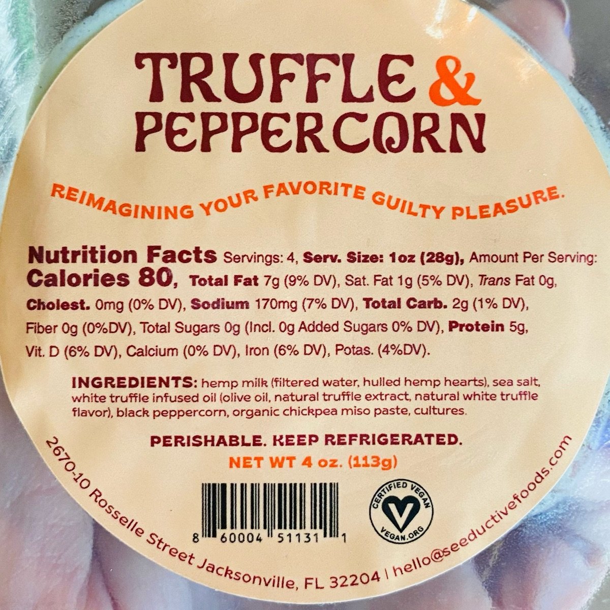 Seeductive Foods Truffle & Peppercorn Cheese Alternative Reviews abillion