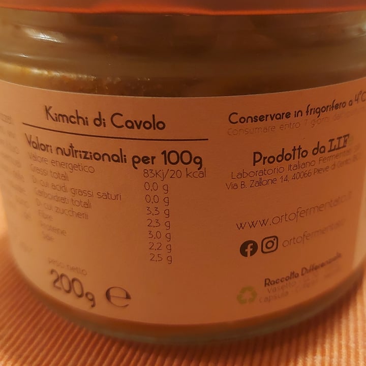 photo of Orto Fermentato Kimchi di Cavolo shared by @tt8 on  09 Mar 2023 - review