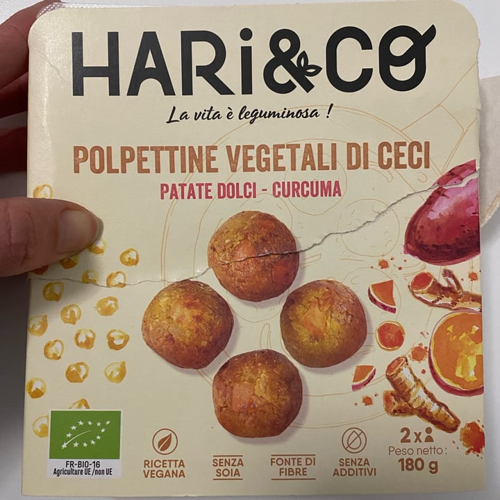 photo of Hari&Co Boulettes de pois chiches, patate douce et curcuma shared by @gretaped on  22 Mar 2023 - review