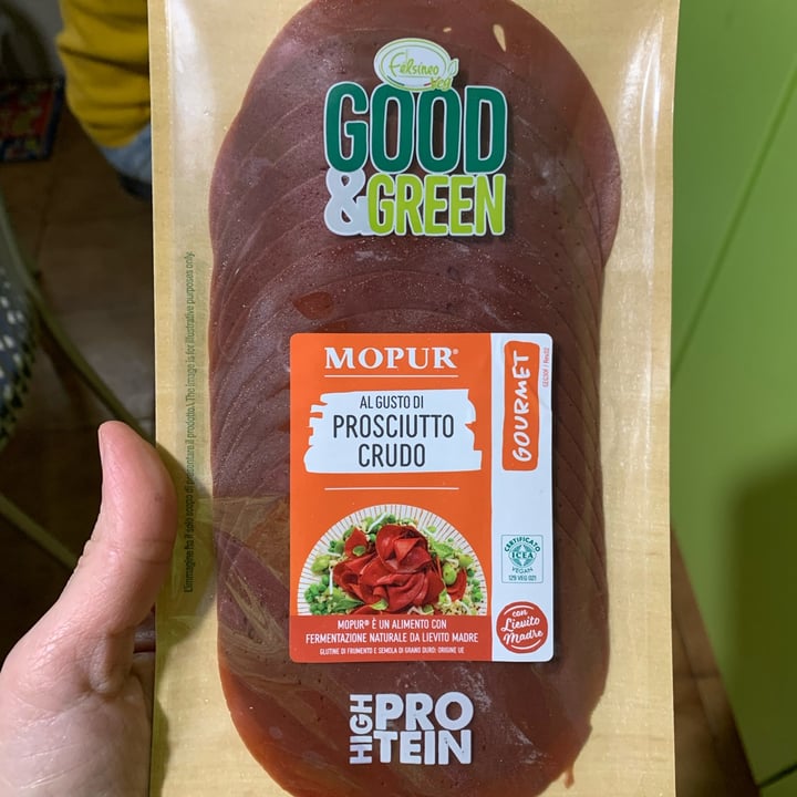 photo of Good & Green Affettato di mopur al gusto di prosciutto crudo shared by @coloratantonella on  03 May 2023 - review