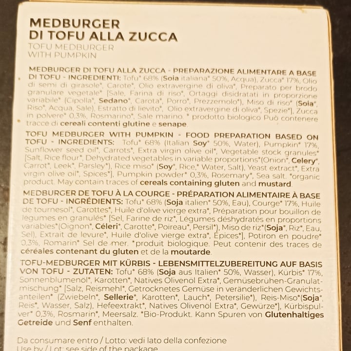photo of Mediterranea BioVeg Medburger di Tofu alla Zucca shared by @ghocri on  19 Apr 2023 - review