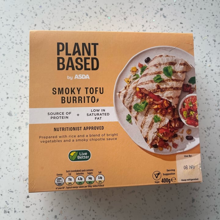 photo of Plant Based by ASDA Smoky Tofu Burrito shared by @vegneve on  17 May 2023 - review