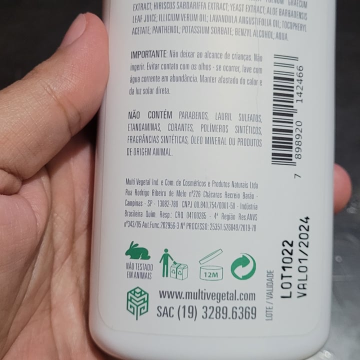 photo of Multi vegetal Condicionador Reconstrução shared by @rosane0207 on  13 May 2023 - review