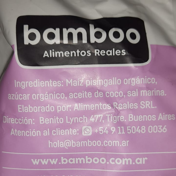 photo of Bamboo alimentos reales Pochoclos orgánicos sweet & salty shared by @rochyalmendra on  12 Jan 2023 - review