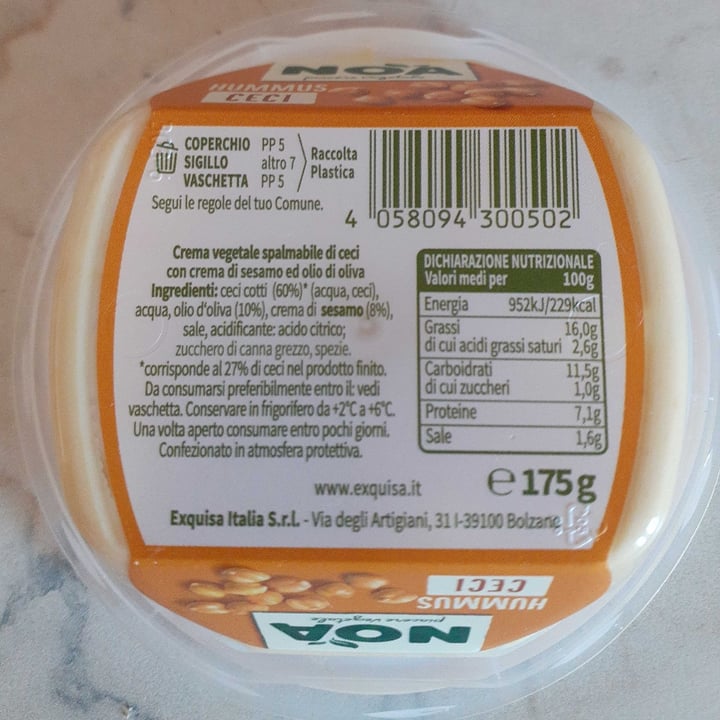 photo of Exquisa hummus di ceci shared by @nadiamincuzzi on  07 Feb 2023 - review