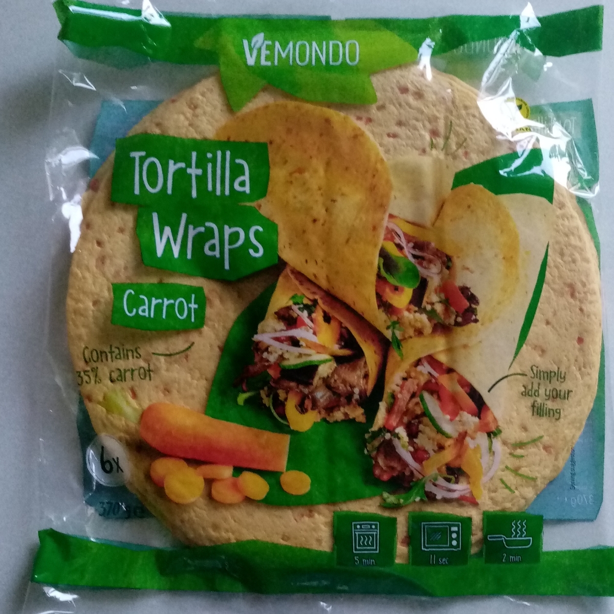 Vemondo Tortilla Wraps Carrot Reviews abillion