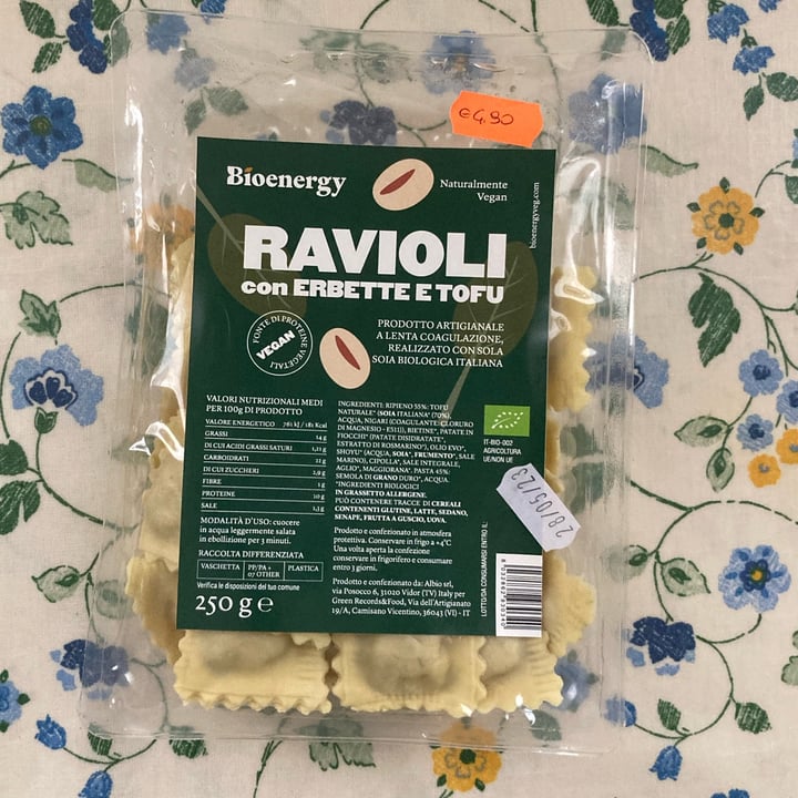 photo of bioenergy Ravioli con Erbette e Tofu shared by @flasol on  30 Mar 2023 - review