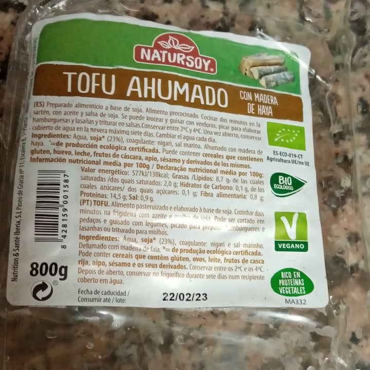 photo of Natursoy Tofu Ahumado shared by @vittolovestahini on  02 Feb 2023 - review