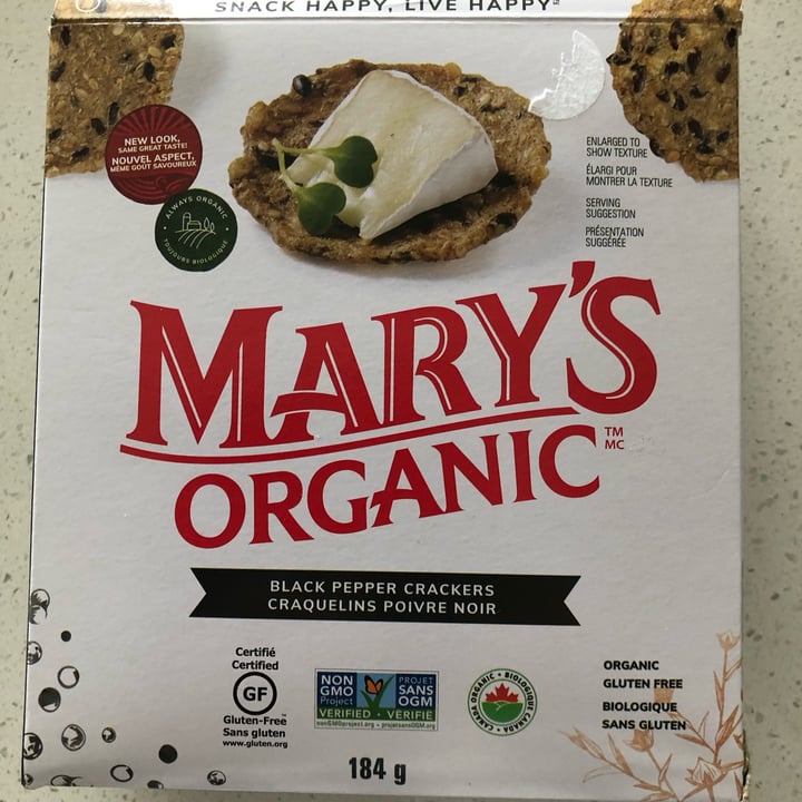 photo of Mary’s organic crackers Black Pepper shared by @sueprozak on  02 Mar 2023 - review