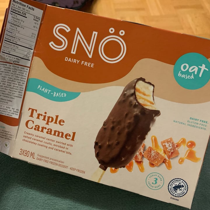 photo of Snö Triple Caramel Frozen Dessert shared by @nowmakeitvegan on  27 Feb 2023 - review