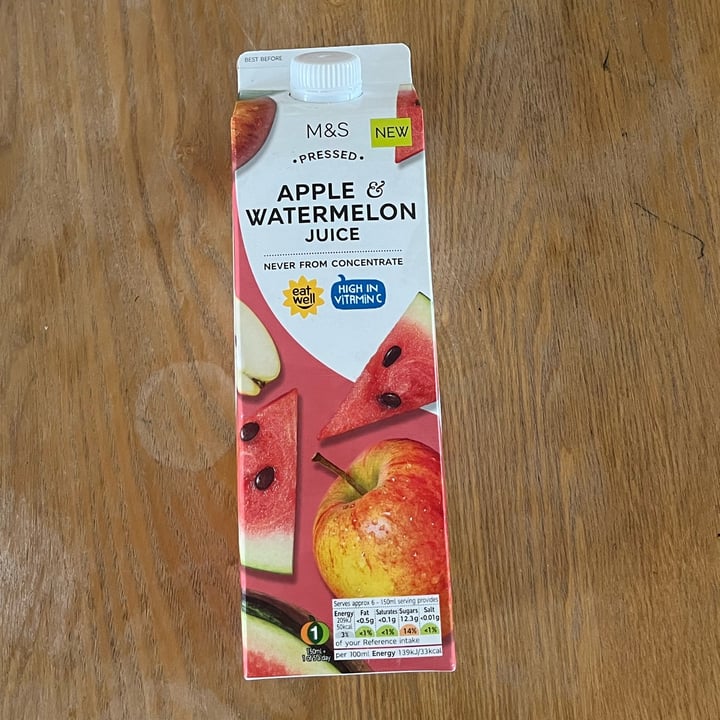 photo of Marks & Spencer Food (M&S) apple and watermelon juice shared by @georgiescoles on  30 Apr 2023 - review