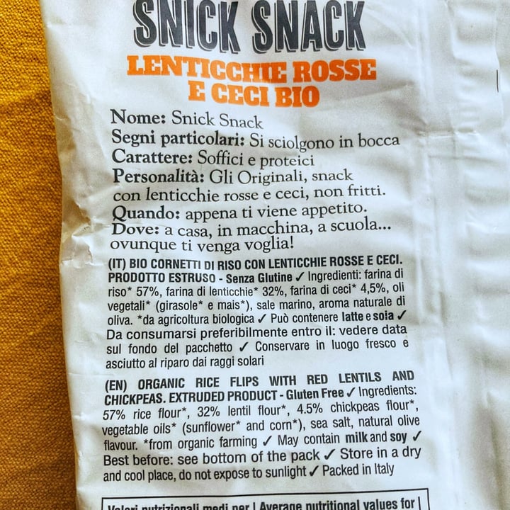 photo of Fiorentini Bio snick snack lenticchie rosse e ceci shared by @federicathewitch on  04 Apr 2023 - review