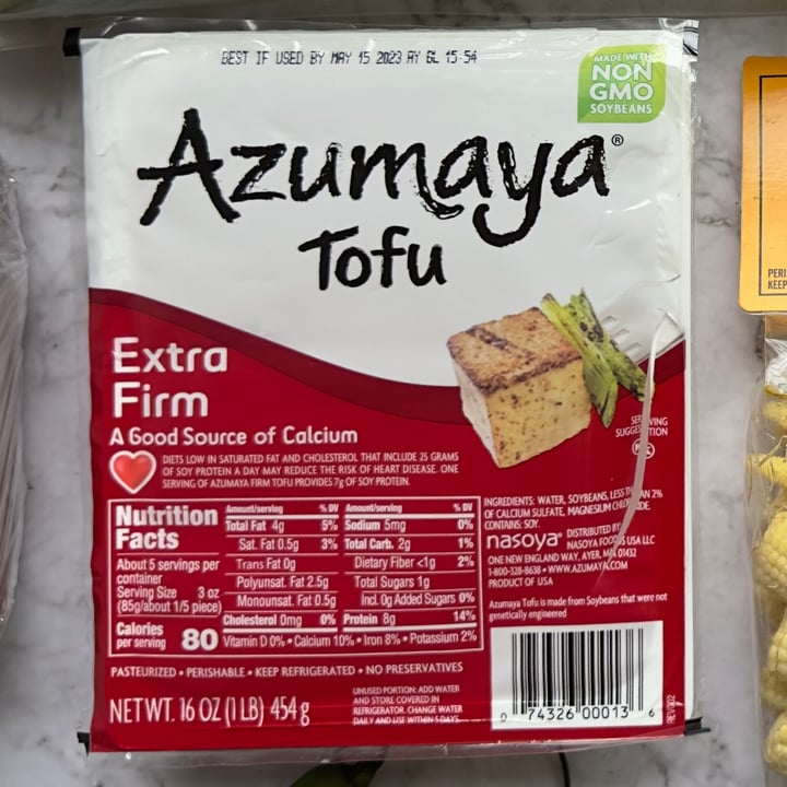 photo of Azumaya Extra Firm Tofu shared by @berryveganplanet on  30 May 2023 - review