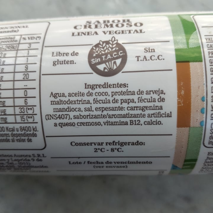 photo of Doña Aurora Queso Cremoso Vegetal shared by @vickycorrea on  01 May 2023 - review