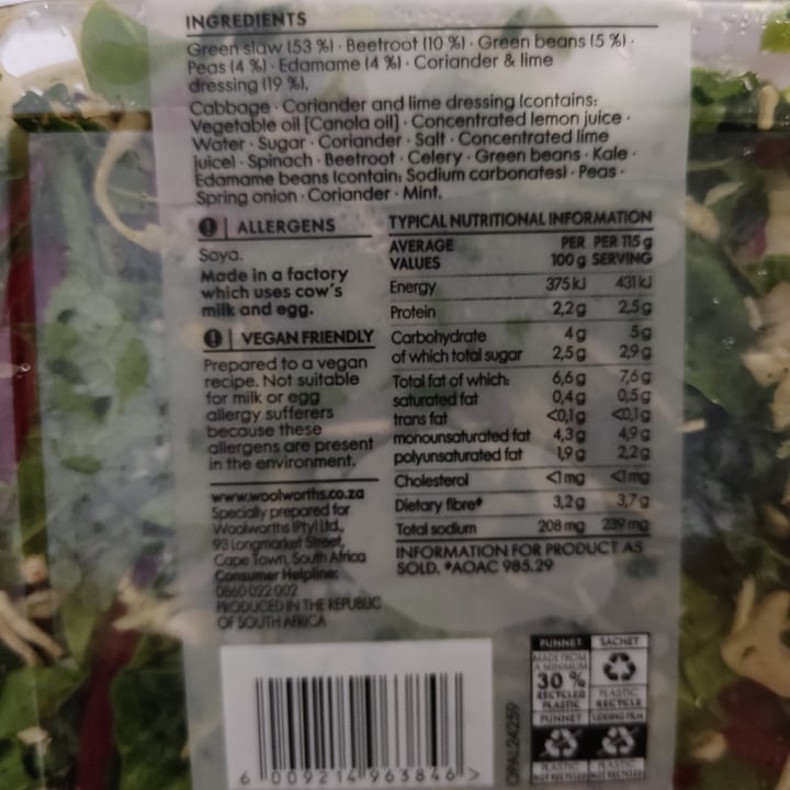 photo of Woolworths Food Green Slaw & Candy Beetroot Salad shared by @space999sailor on  16 Feb 2023 - review